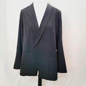 Torrid Longline Crepe Blazer Black Size 0 NWT